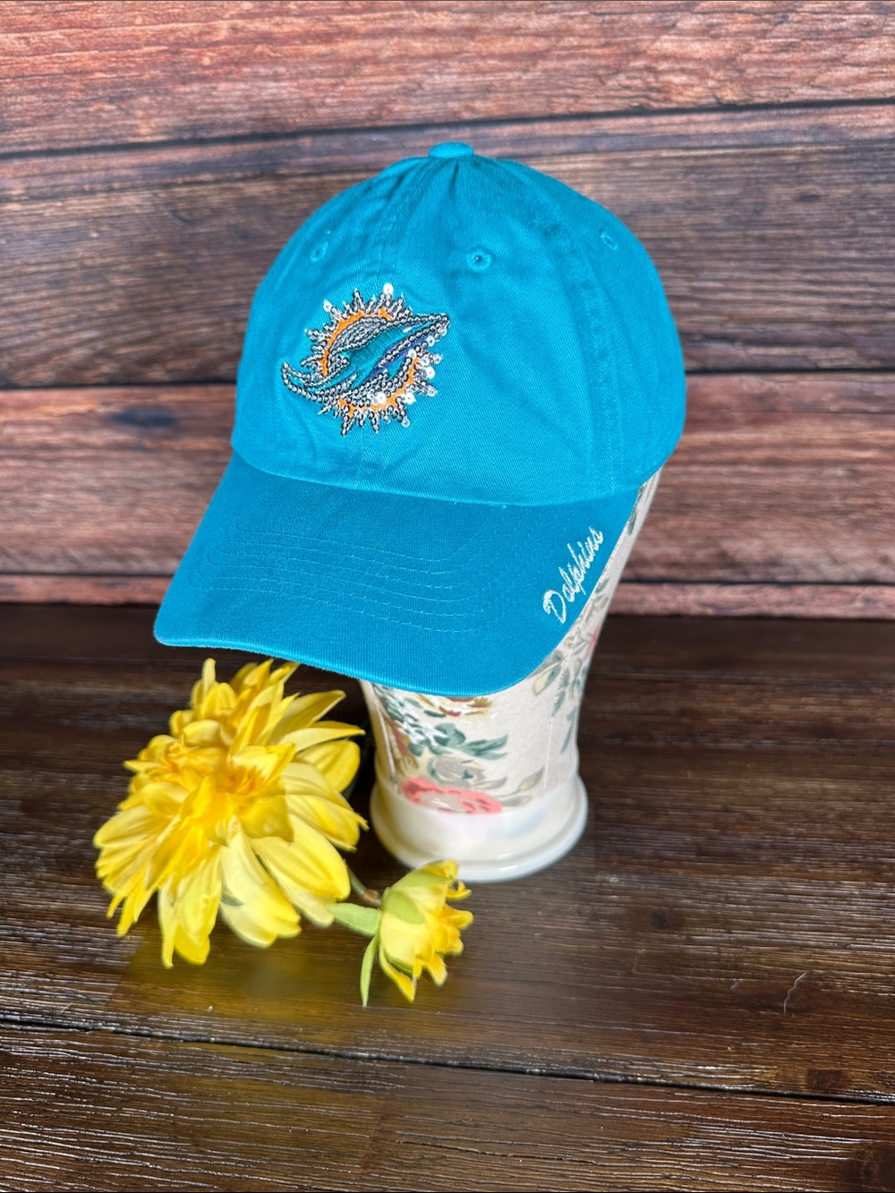 Teal Baseball Cap with Embroidered Logo